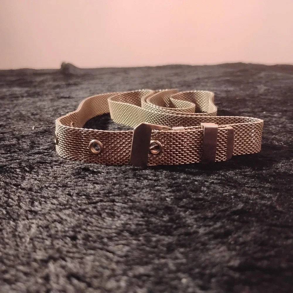 Vintage 70s 80s Metal Mesh Belt Sash Silver Tone 31.5